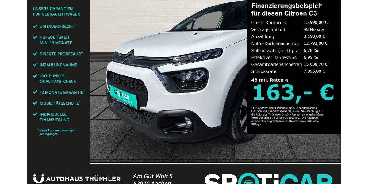 Citroen C3 20.483 km 15.690 &euro; Aachen 52070