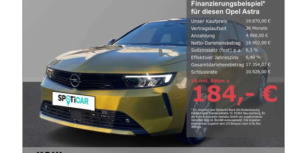 Opel Astra 18.200 km 19.870 € Aachen 52078