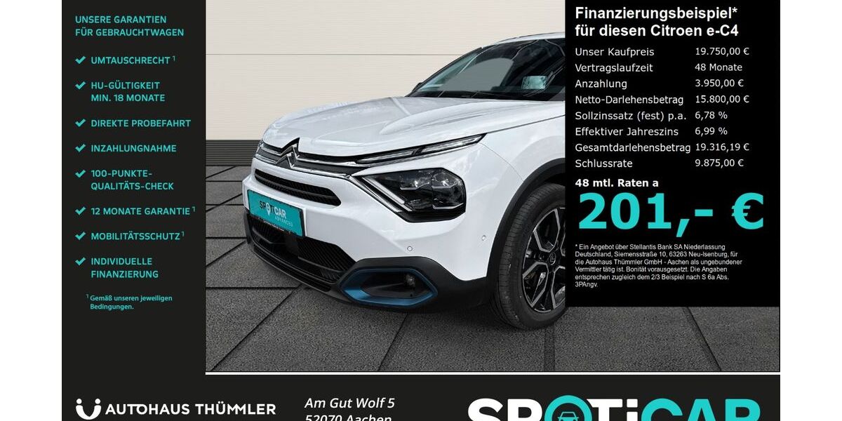 Citroen ë-C4 47.383 km 19.750 &euro; Aachen 52070