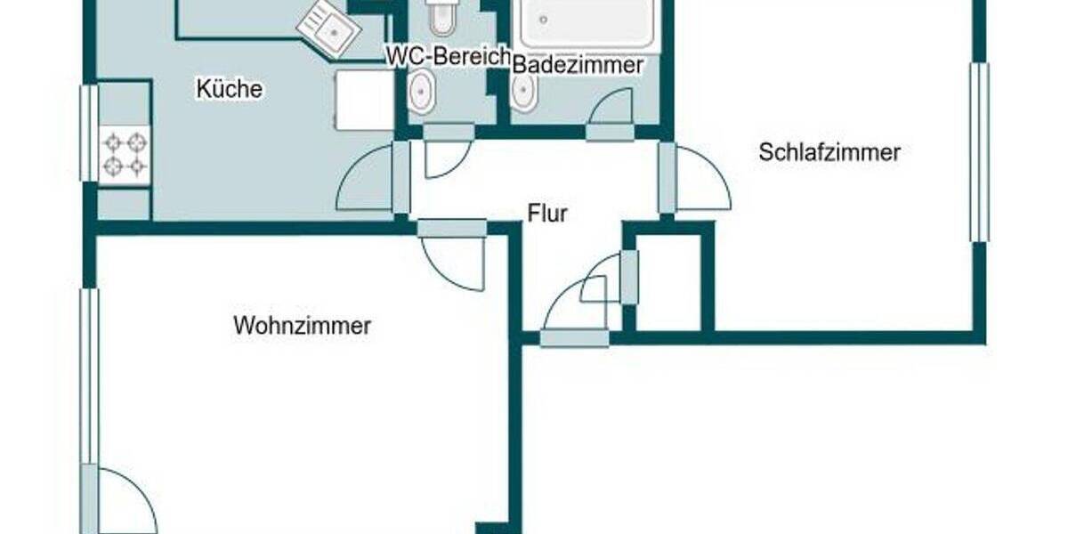 Etagenwohnung Aldenhoven - 2 Zimmer, 53 m&sup2;, 96.000&euro; | Angebot:26807659