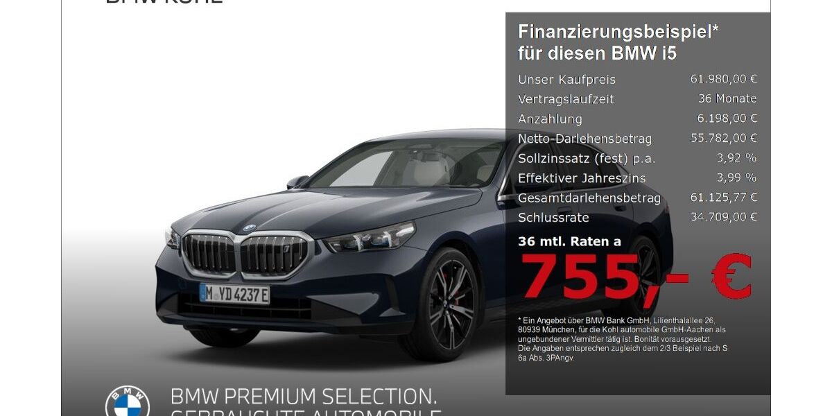 BMW i5 24.610 km 61.790 &euro; Aachen 52078