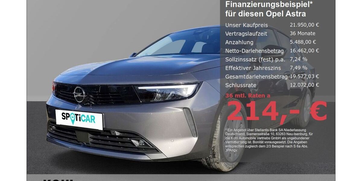 Opel Astra 34.900 km 21.450 &euro; Aachen 52078