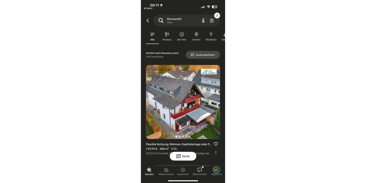 Etagenwohnung Simmerath - 2 Zimmer, 55 m&sup2;, 175.000&euro; | Angebot:26350144