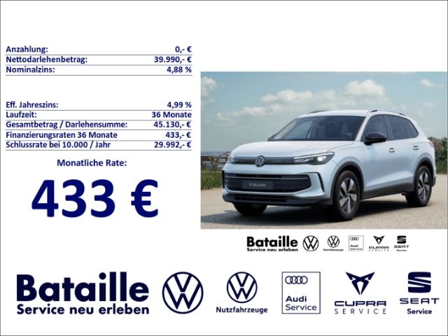 VW Tiguan 6.000 km 39.990 &euro; Jülich 52428