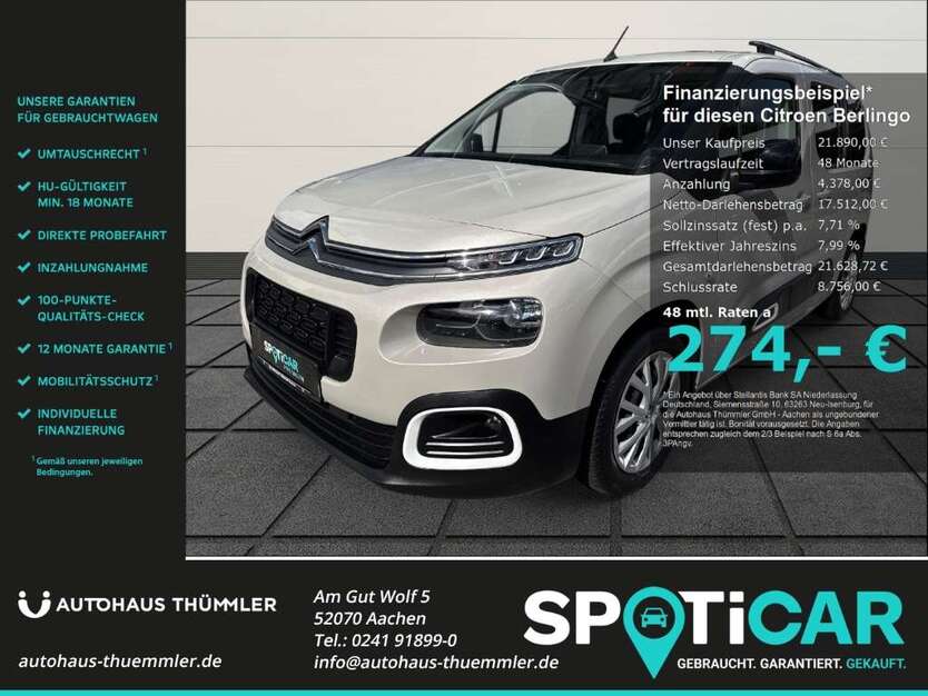 Citroen Berlingo 58.260 km 21.890 € Aachen 52070