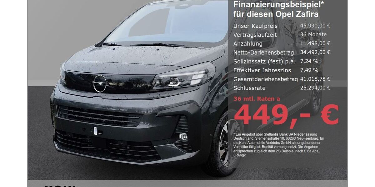 Opel Zafira 2.400 km 45.990 &euro; Aachen 52078