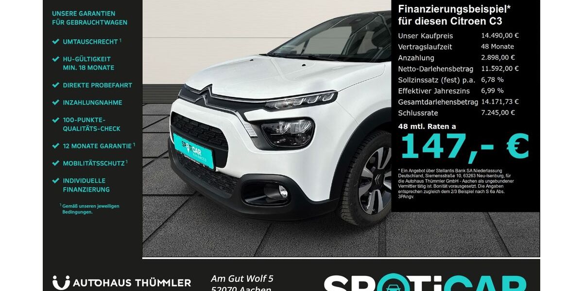 Citroen C3 7.821 km 14.390 &euro; Aachen 52070