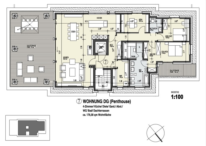 Exklusives Penthouse für Ihre besten Jahre – barrierefrei, stilvoll, komfortabel! 4 zimmer