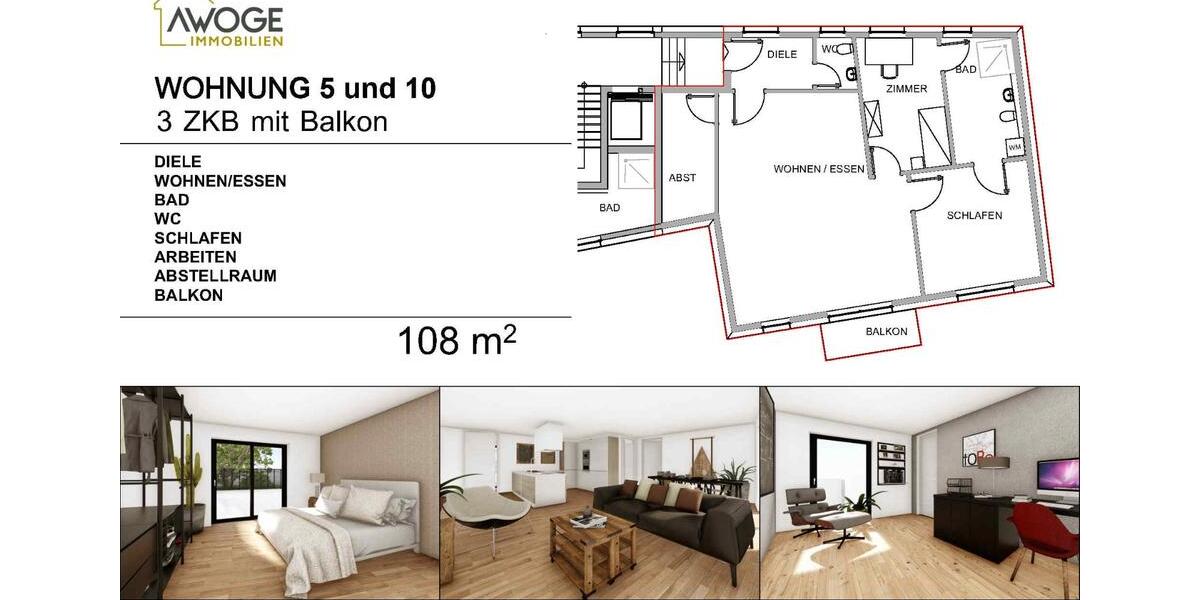 Vermietung Neubau Erstbezug 3 ZKDB in Übach-Palenberg Zentrum WE05WE10 3 zimmer
