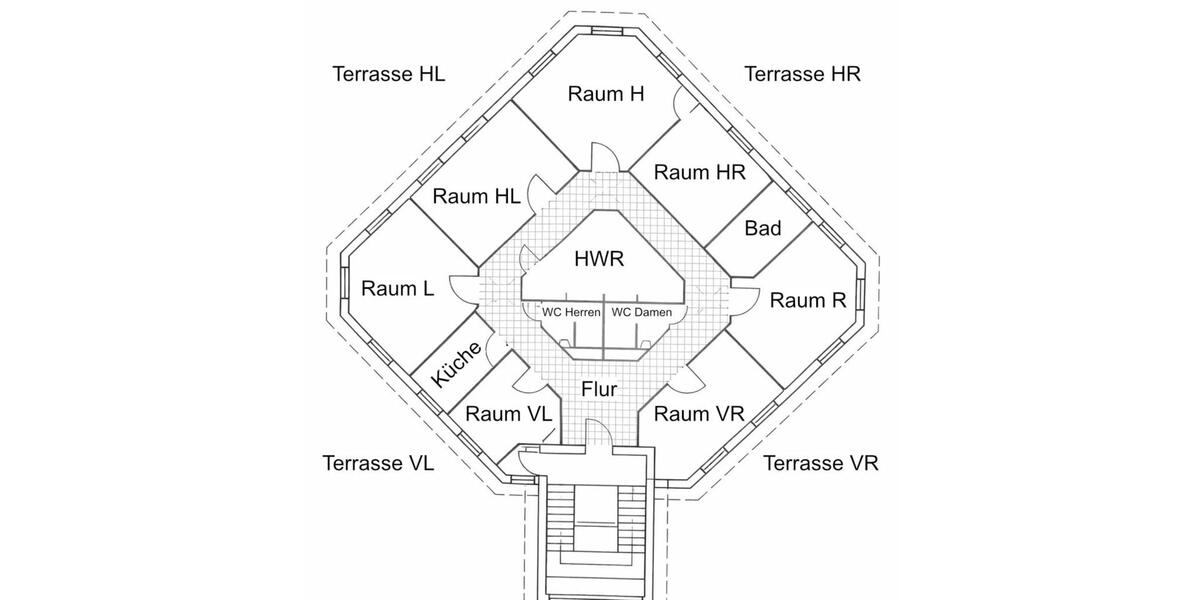 Repräsentative Penthouse Büroräume zimmer
