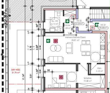 Etagenwohnung Jülich - 2 Zimmer, 63 m&sup2;, 820&euro; | Angebot:27196390