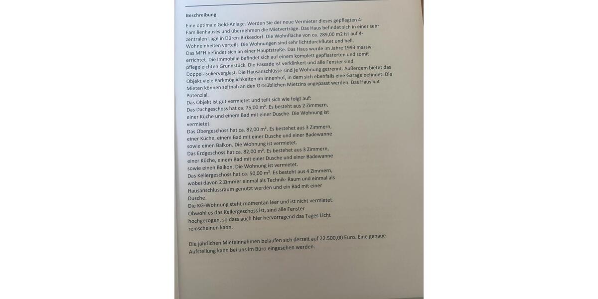 Mehrfamilienhaus, Wohnhaus Langerwehe - 11 Zimmer, 289 m&sup2;, 480.000&euro; | Angebot:26919097