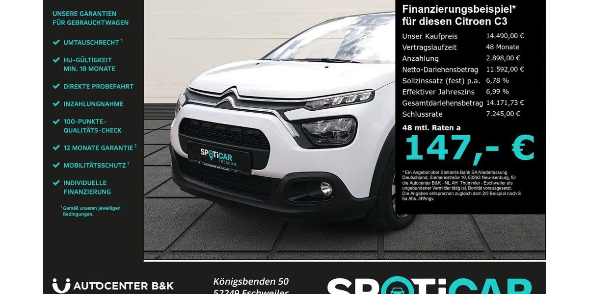Citroen C3 14.900 km 14.490 &euro; Eschweiler 52249