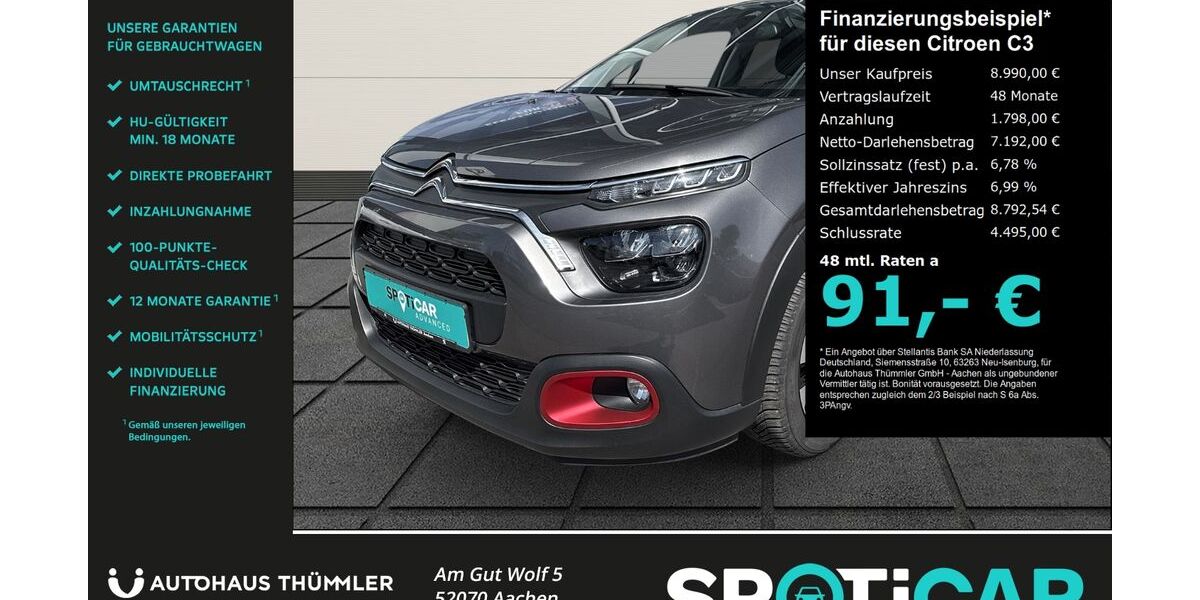 Citroen C3 90.747 km 8.990 &euro; Aachen 52070