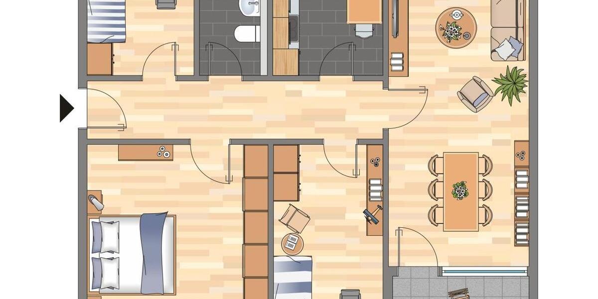 Erdgeschoßwohnung Baesweiler - 4.5 Zimmer, 67 m&sup2;, 549&euro; | Angebot:25906439