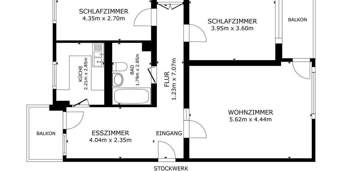 Gepflegte 3-Zimmer-Wohnung mit Parkett + zwei Balkonen in ruhigem 6-Parteien-Haus in Aachen-Zentrum 3 zimmer
