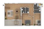 Erdgeschoßwohnung Düren Mariaweiler-Hoven - 2 Zimmer, 55 m&sup2;, 813&euro; | Angebot:25965085