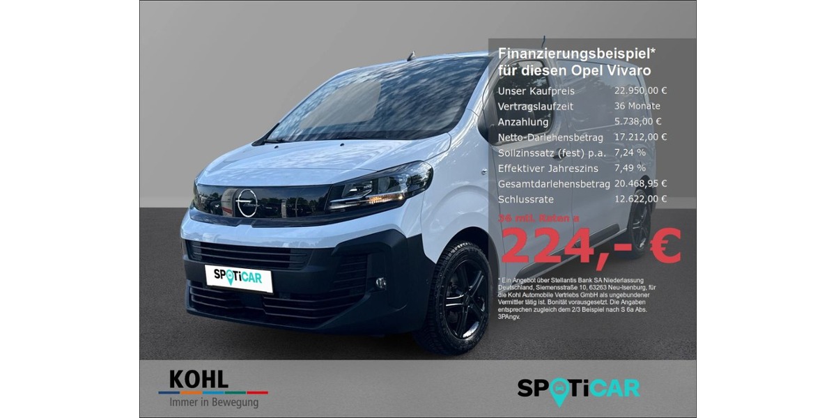 Opel Vivaro 10.600 km 22.950 &euro; Aachen 52078