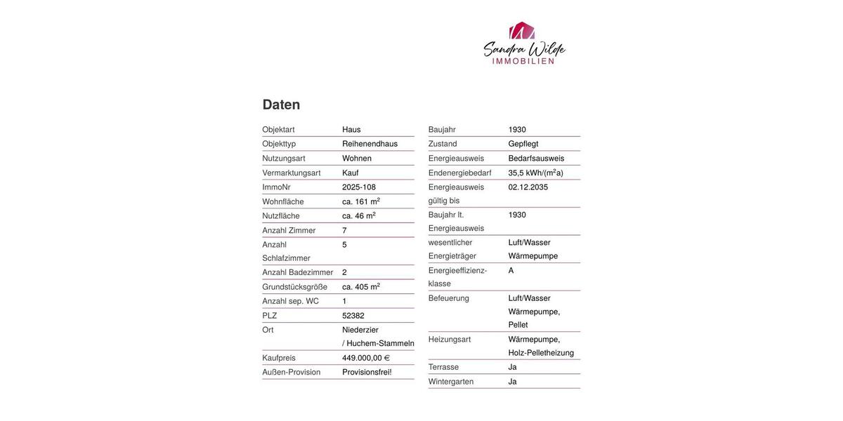 Einfamilienhaus 52382 Niederzier 7 zimmer