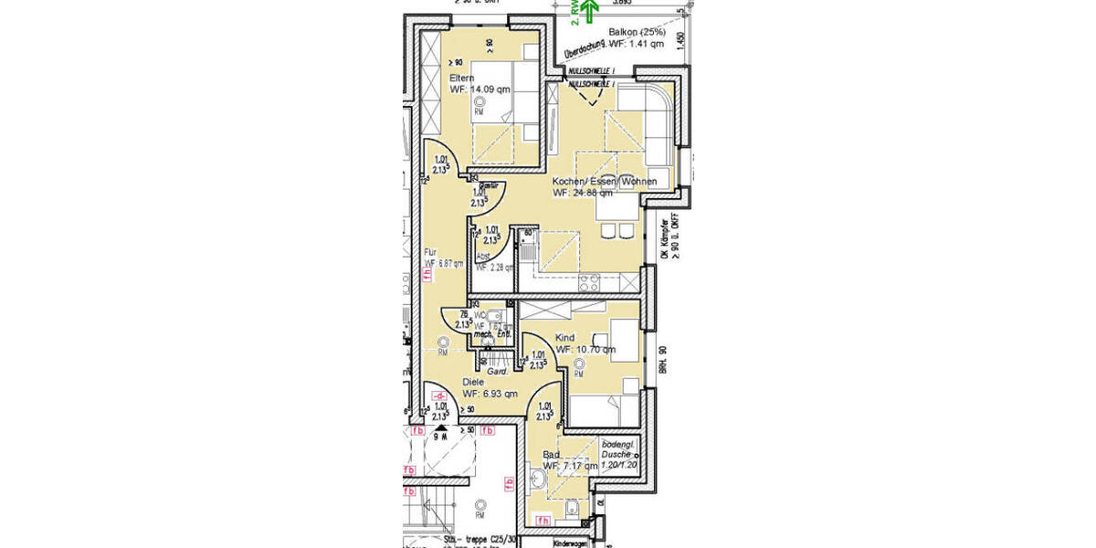 Etagenwohnung Geilenkirchen / Niederheid Tripsrath - 3 Zimmer, 76 m&sup2;, 319.800&euro; | Angebot:26291550