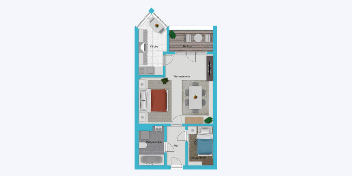 Etagenwohnung Aachen Aachen-Mitte - 2 Zimmer, 42 m&sup2;, 129.706&euro; | Angebot:26486659