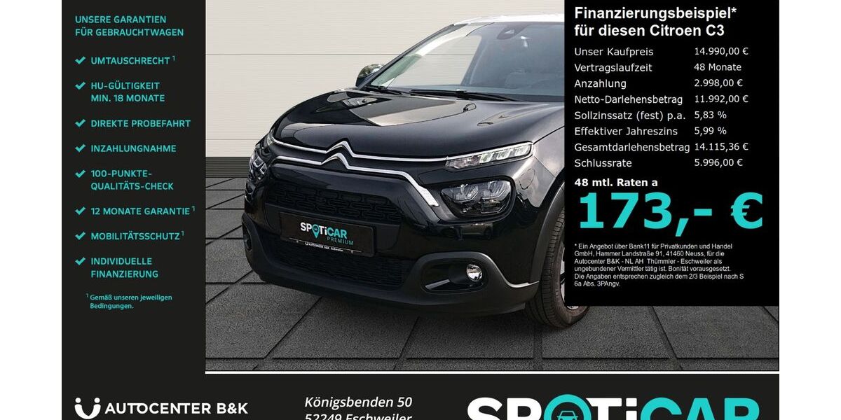 Citroen C3 23.200 km 14.490 &euro; Eschweiler 52249