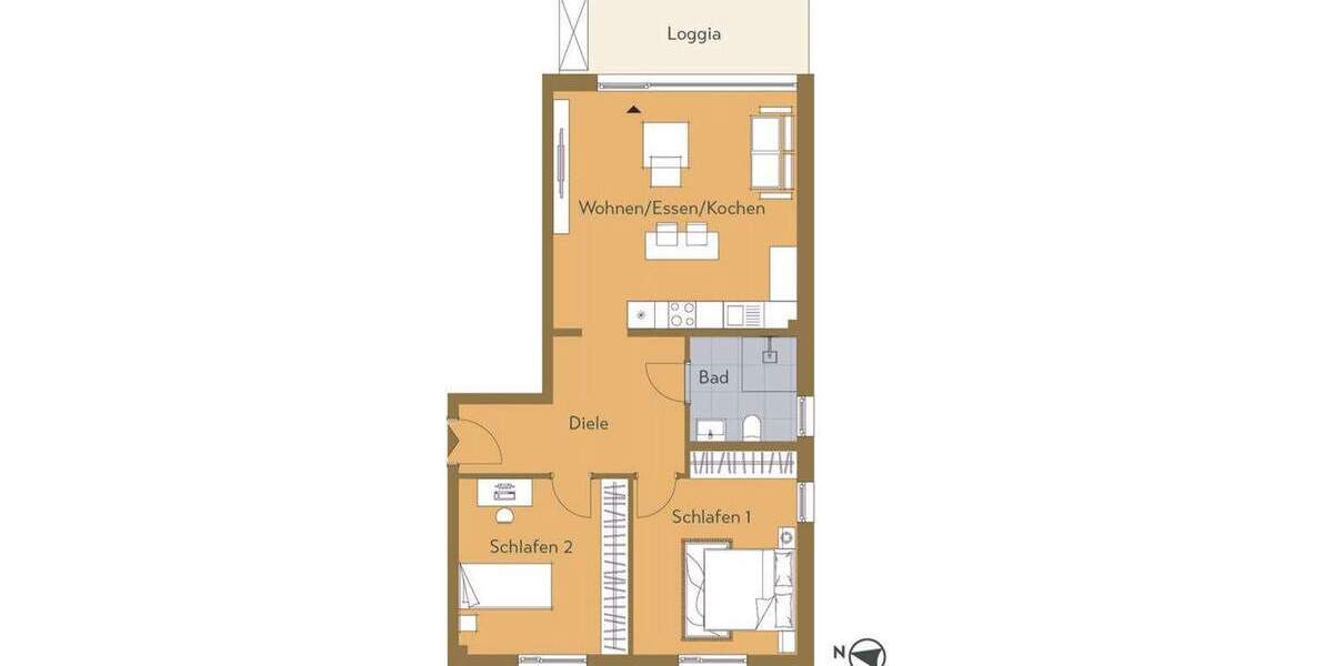 Etagenwohnung Aachen Richterich - 3 Zimmer, 80 m&sup2;, 480.000&euro; | Angebot:25680293