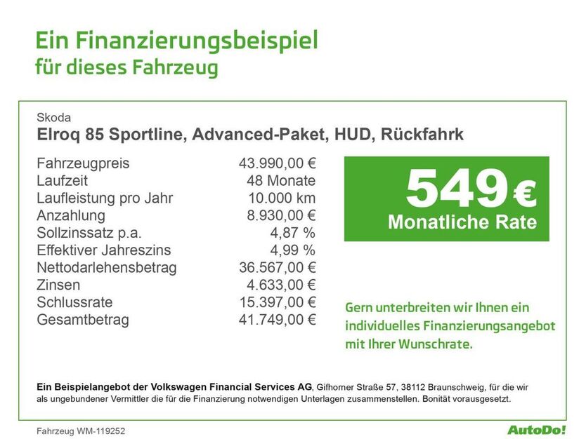 Skoda Elroq 6.666 km 45.990 € Düren 52353