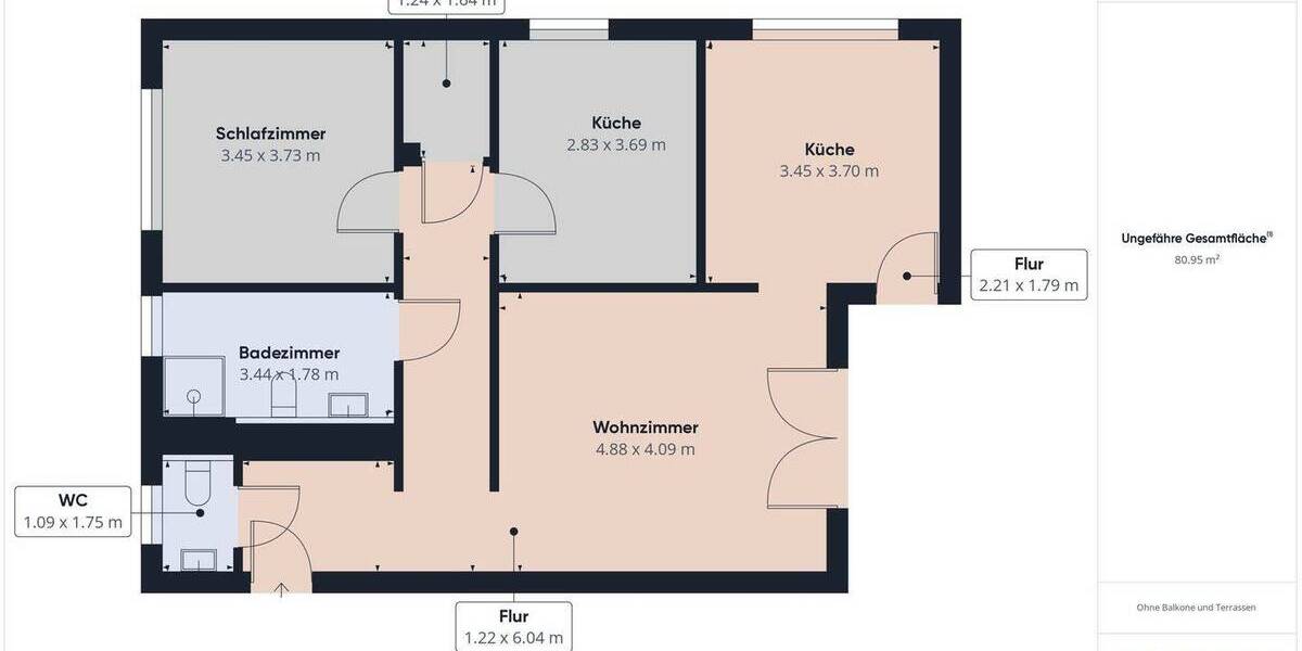 Etagenwohnung Selfkant / Höngen Höngen - 3 Zimmer, 85 m&sup2;, 850&euro; | Angebot:26894495