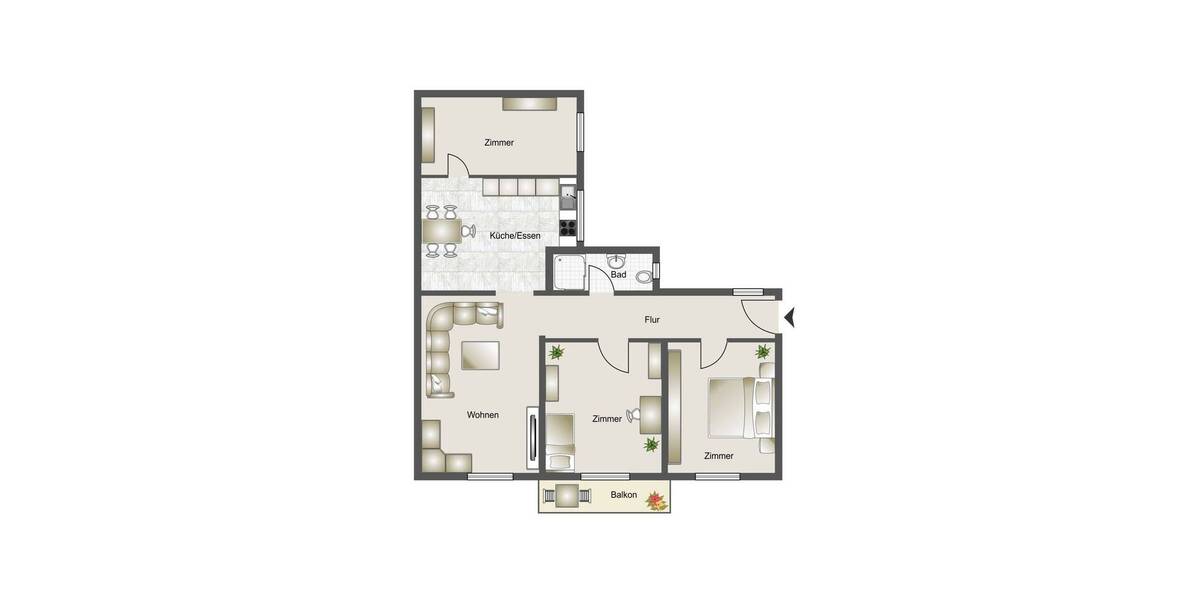 Etagenwohnung Aachen Aachen-Mitte - 4 Zimmer, 84 m&sup2;, 199.000&euro; | Angebot:26891603